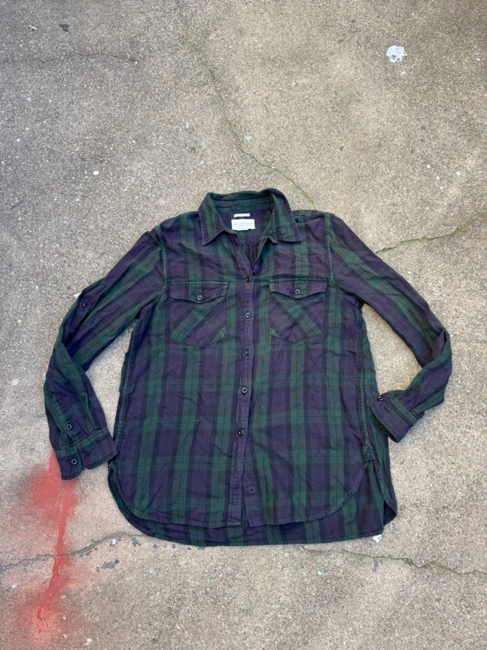 Ralph Lauren Denim & Supply Plaid Button Up RL Surplus Green Women’s L Cotton